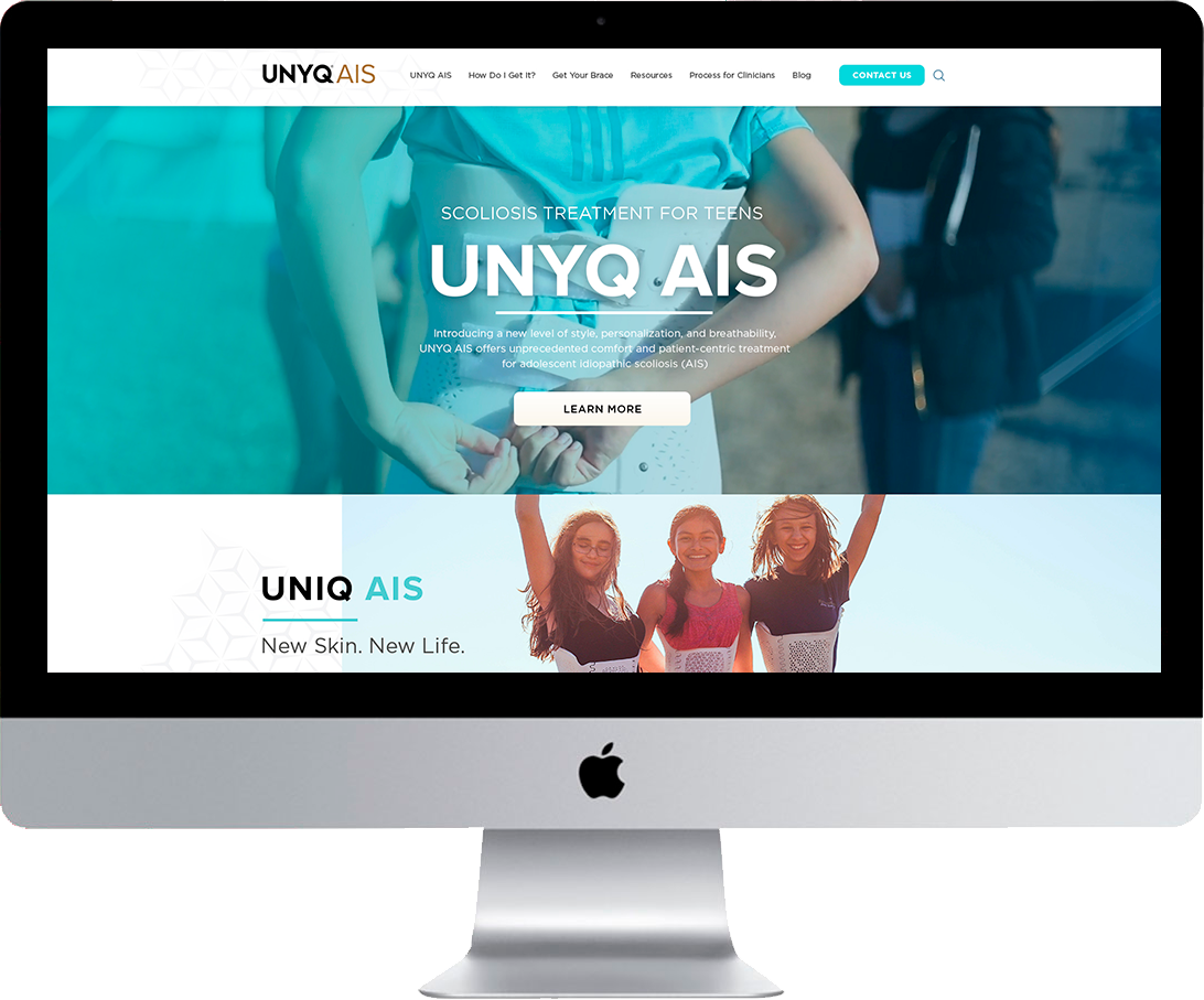Сайт компании unyq на различных устройствах